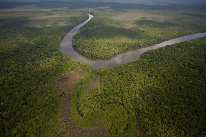 Aerial view of river